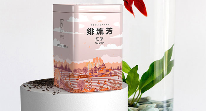 来自西北深山(shān)的玉叶茶叶包装设计-创意插画茶叶包装设计